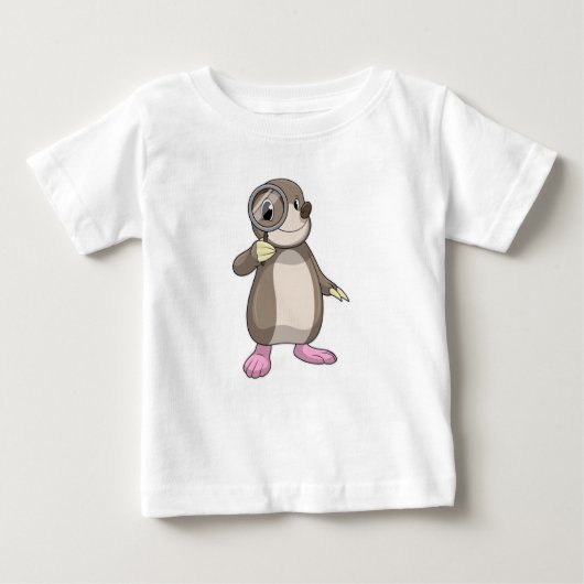 T-shirt Pour Bébé Mole avec verre Magnifiant (Devant)