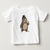 T-shirt Pour Bébé Mole en Groom avec Cravate (Devant)