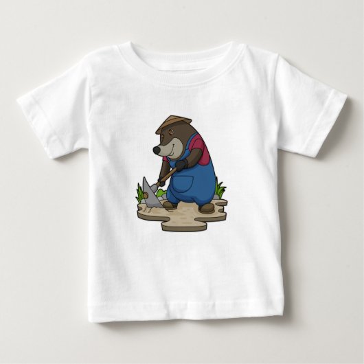 T-shirt Pour Bébé Mole en tant qu'agriculteur (Devant)
