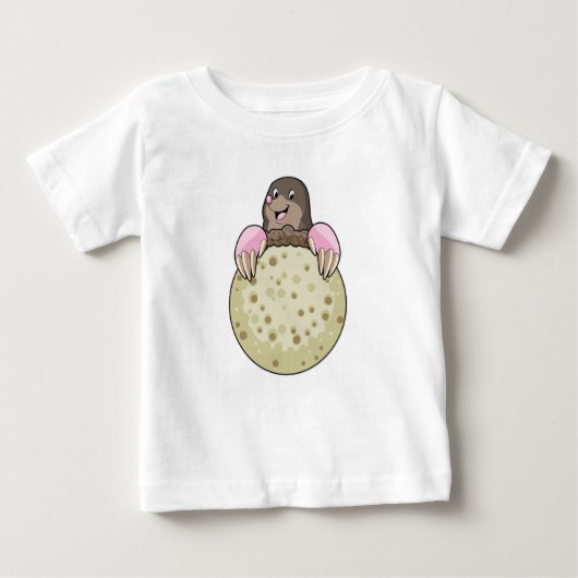 T-shirt Pour Bébé Mole with Moon (Devant)
