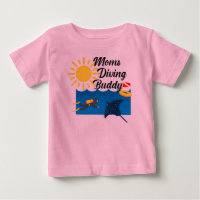 Moms Diving Buddy Design - Baby Fine Jersey T-Shir