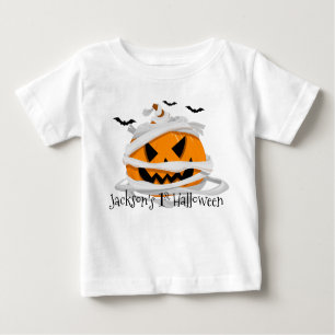 T-shirt Pour Bébé Mon 1er Citrouille d'Halloween personnalisé