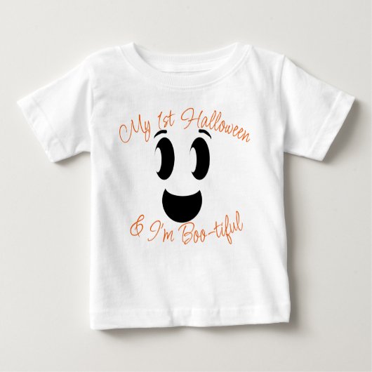 T-shirt Pour Bébé Mon 1er fantôme de script d'Halloween (Devant)