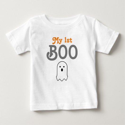 T-shirt Pour Bébé Mon 1er fantôme d'Halloween Boo (Devant)