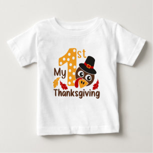 T-shirt Pour Bébé Mon 1er garçon Turquie Thanksgiving