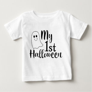 T-shirt Pour Bébé Mon 1er Halloween mignon Baby Ghost