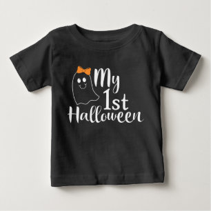 T-shirt Pour Bébé Mon 1er Halloween mignon Baby Girl Ghost