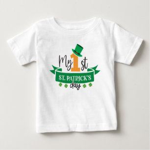T-shirt Pour Bébé Mon 1er jour Patrick Saint Patrick's Day