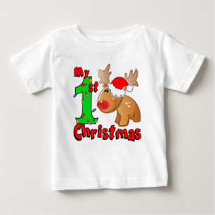 T-shirt Pour Bébé Mon 1er renne de Noël