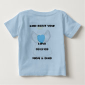 T-shirt Pour Bébé Mon ange 1er anniversaire Personnaliser (Dos)