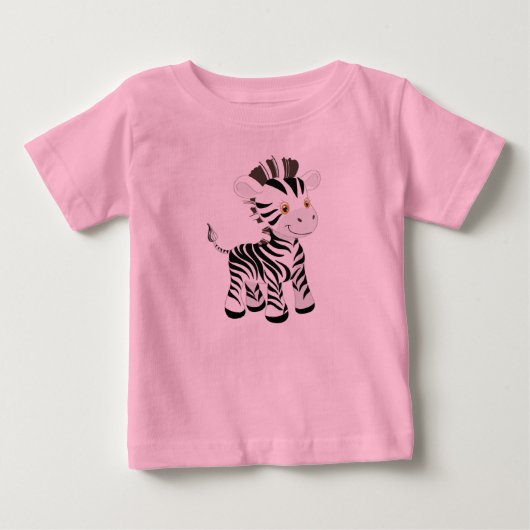 T-shirt Pour Bébé Mon bébé Zebra (Devant)