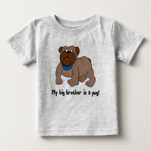 T-shirt Pour Bébé Mon Big Brother est un Carlin frère Tee - shirt