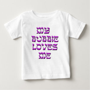 T-shirt Pour Bébé Mon Bubbie m'aime