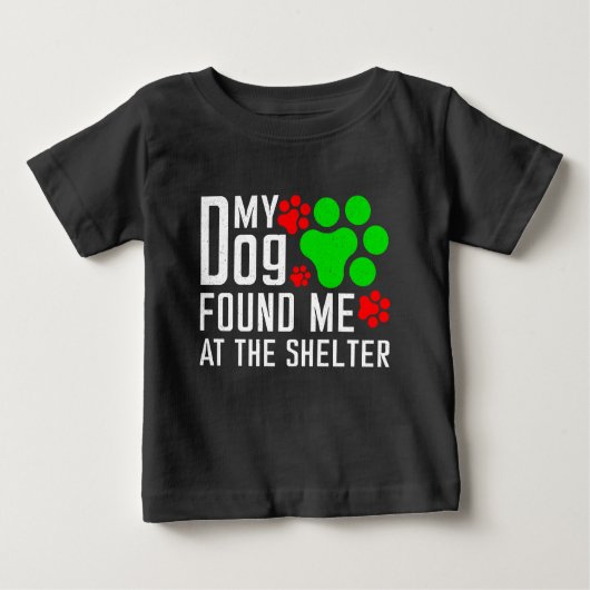 T-shirt Pour Bébé Mon Chien M'A Trouvé Chez Les Amoureux de les chie (Devant)
