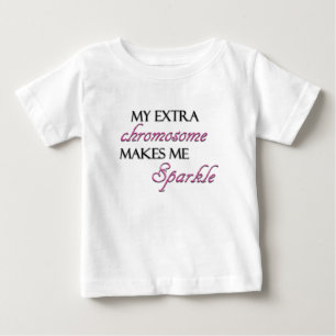 T-shirt Pour Bébé Mon chromosome supplémentaire m'incite à miroite