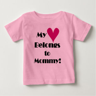 T-shirt Pour Bébé Mon coeur appartient à maman