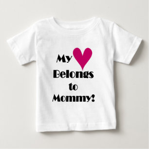 T-shirt Pour Bébé Mon cœur appartient à Maman
