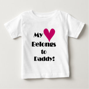 T-shirt Pour Bébé Mon cœur appartient à Papa