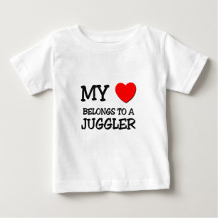 T-shirt Pour Bébé Mon coeur appartient à un JONGLEUR