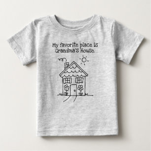 T-shirt Pour Bébé mon endroit préféré est la maison de la