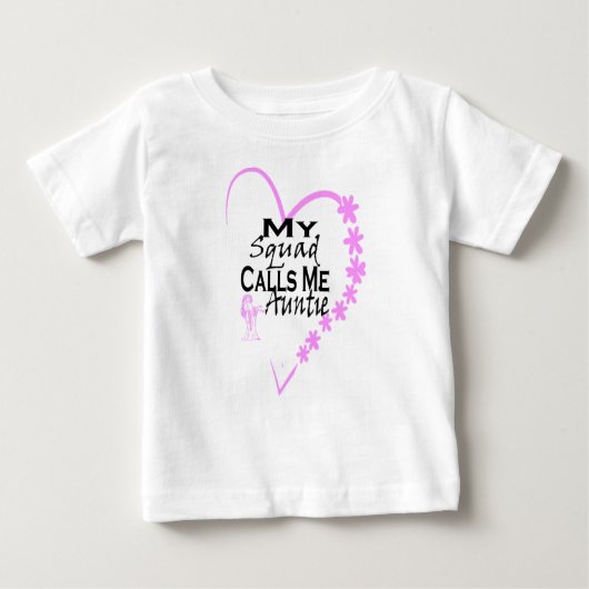 T-shirt Pour Bébé Mon Escadron M'Appelle Tante (Devant)