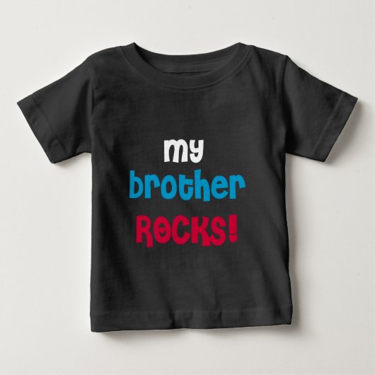 T-shirt Pour Bébé Mon frère Rocks (Devant)