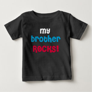 T-shirt Pour Bébé Mon frère Rocks