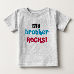 T-shirt Pour Bébé Mon frère Rocks