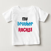 T-shirt Pour Bébé Mon frère Rocks (Devant)