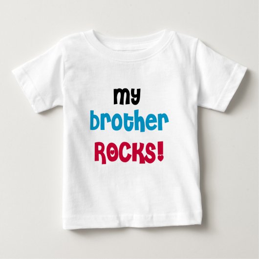 T-shirt Pour Bébé Mon frère Rocks (Devant)