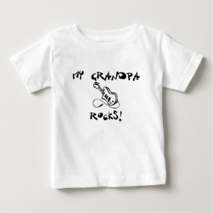 T-shirt Pour Bébé Mon grand-papa bascule la guitare