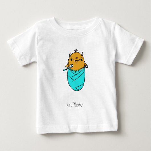 T-shirt Pour Bébé Mon Lil' Monster (Devant)