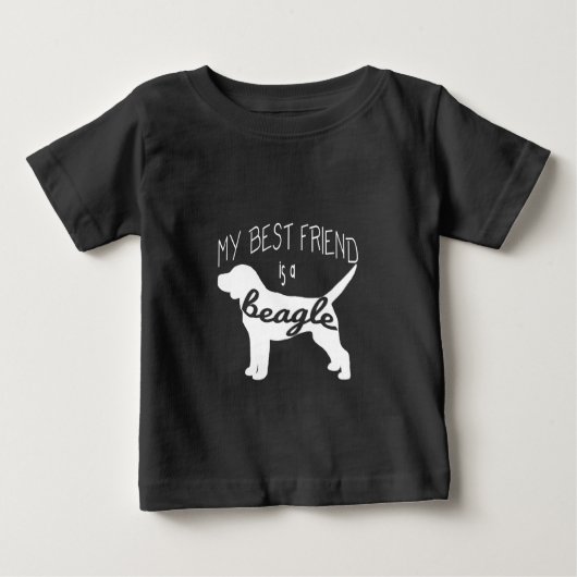 T-shirt Pour Bébé Mon meilleur ami est un beagle (2) (Devant)