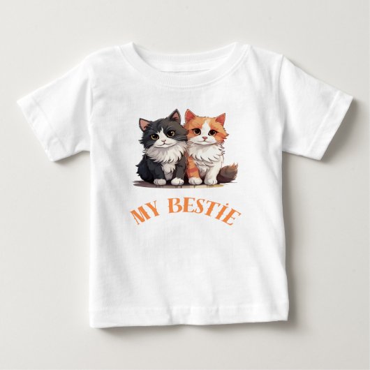 T-shirt Pour Bébé Mon meilleur ami est un chat (Devant)
