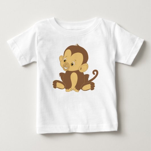 T-shirt Pour Bébé Mon mignon singe de bébé (Devant)