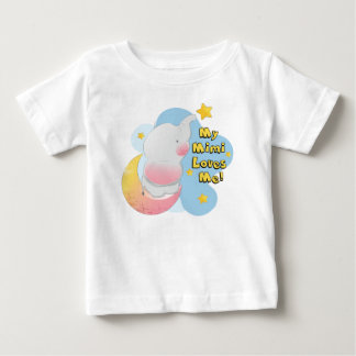 T-shirt Pour Bébé Mon Mimi m'aime éléphant