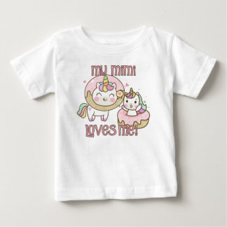 T-shirt Pour Bébé Mon Mimi M'Aime Unicornes