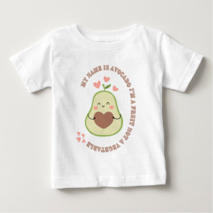 T-shirt Pour Bébé Mon nom est Avocado