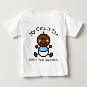 T-shirt Pour Bébé Mon Oma est la meilleure grand-maman des mondes