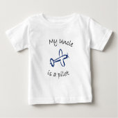 T-shirt Pour Bébé Mon oncle est un pilote (Devant)