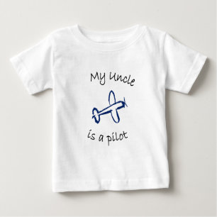 T-shirt Pour Bébé Mon oncle est un pilote