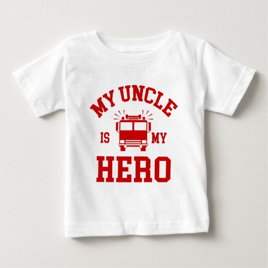 T-shirt Pour Bébé Mon oncle Is My Hero (Devant)