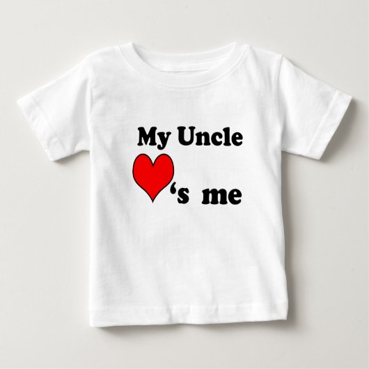 T-shirt Pour Bébé Mon oncle m'aime (Devant)