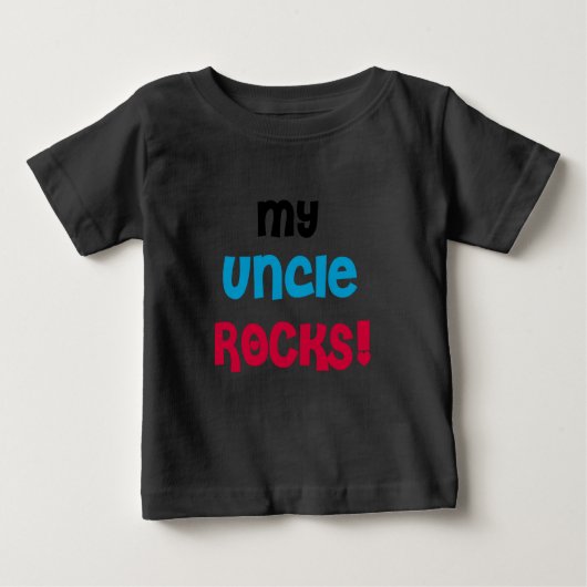 T-shirt Pour Bébé Mon oncle Rocks (Devant)