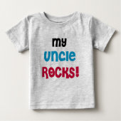 T-shirt Pour Bébé Mon oncle Rocks (Devant)