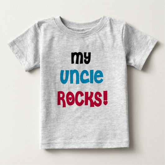 T-shirt Pour Bébé Mon oncle Rocks (Devant)