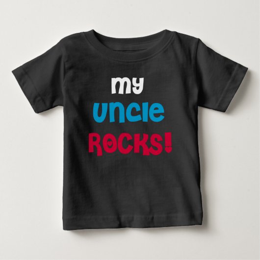 T-shirt Pour Bébé Mon oncle Rocks (Devant)