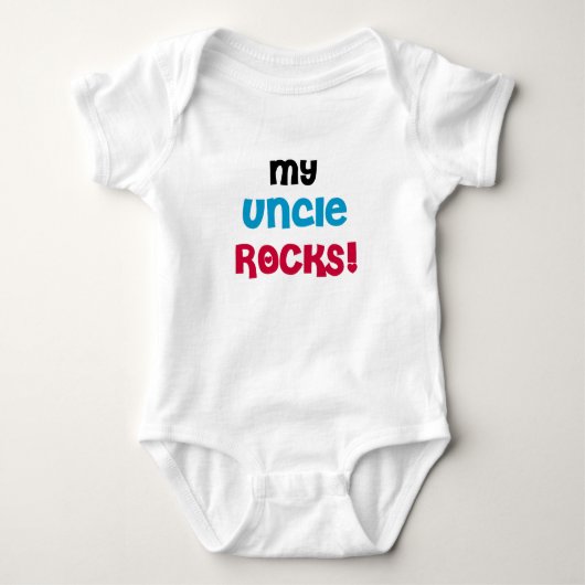 T-shirt Pour Bébé Mon oncle Rocks (Devant)