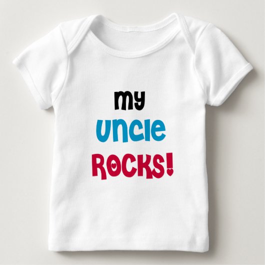 T-shirt Pour Bébé Mon oncle Rocks (Devant)