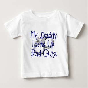 T-shirt Pour Bébé Mon papa enferme des mauvais garçons